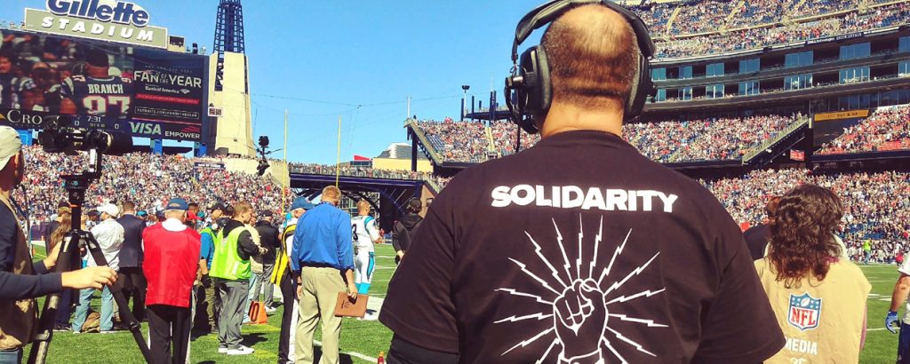 Boston Local 1228 members working in sports television are the first broadcast members in the country to have the National Electrical Benefit Fund and the National Electrical Annuity Plan included in their new collective bargaining agreement.