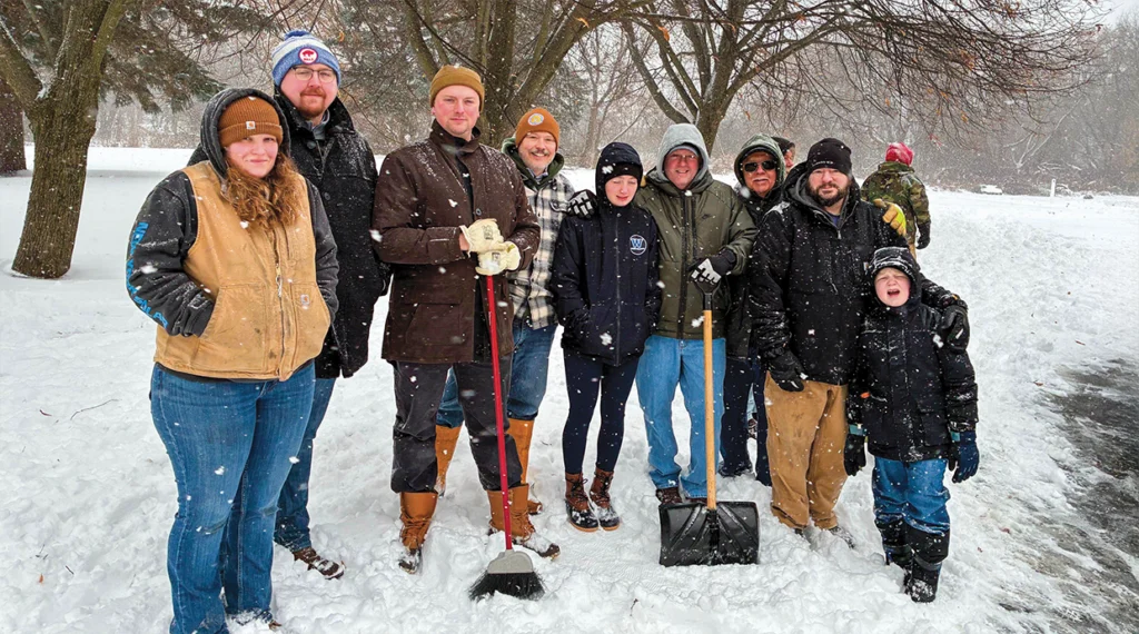 Members of the Local 43 Veterans Committee at the Onondaga County Veterans Memorial Cemetery, where they laid wreaths during the holiday season.